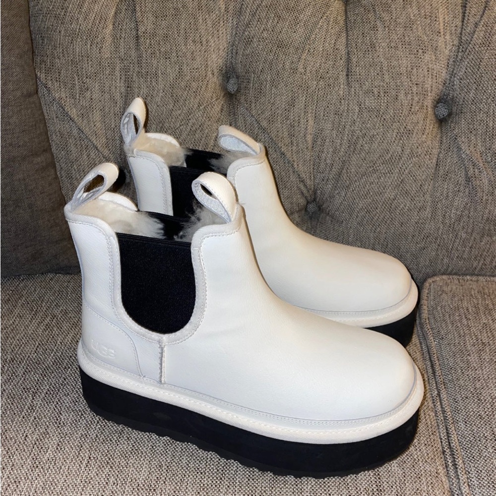 Ugh leather platform booties